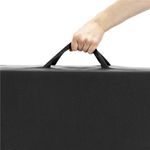 Sport si Outdoor - Fitness - Accesorii fitness - Saltele fitness - Saltea fitness pliabila 3 segmente pvc spuma epe maner, 180x60x6 cm, duritate medie, negru gri - Infinity.ro