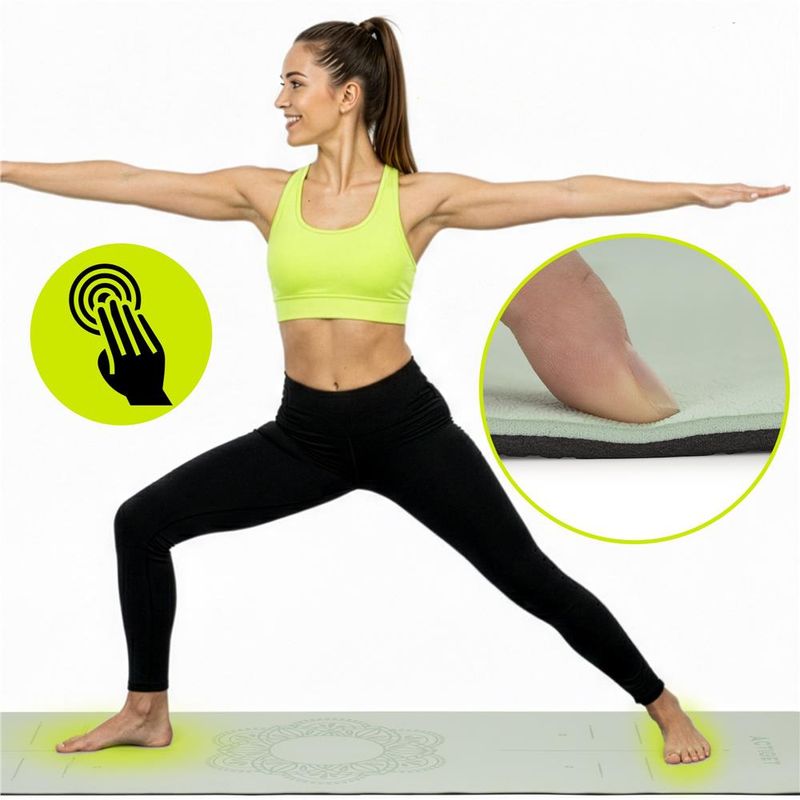 Sport si Outdoor - Fitness - Accesorii fitness - Saltele fitness - Saltea yoga antiderapanta din TPE, 183x61x0.6 cm, cu curea transport, verde - Infinity.ro
