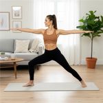Sport si Outdoor - Fitness - Accesorii fitness - Saltele fitness - Saltea fitness antiderapanta din TPE, 183x61x1 cm, cu curea transport, bej - Infinity.ro
