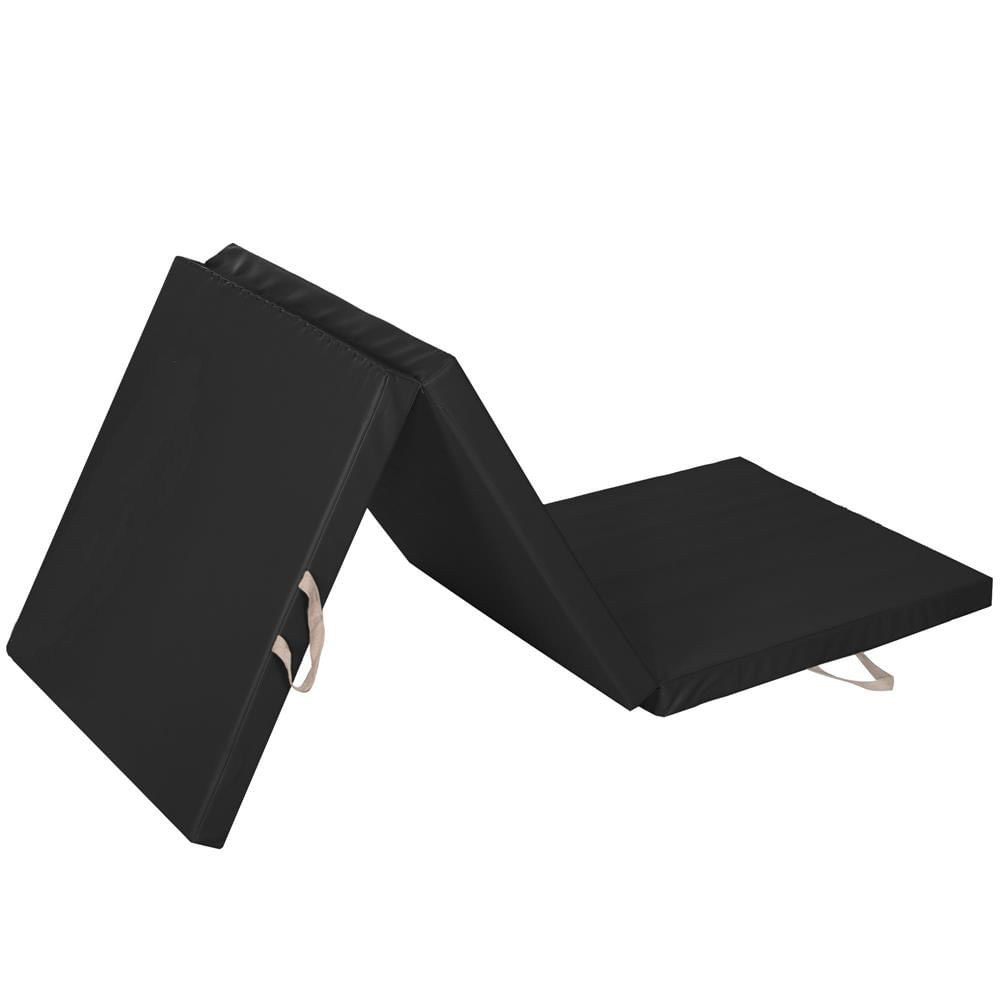 Saltea fitness groasa pliabila antrenament gimnastica yoga, 180x60x5 cm, confort, negru