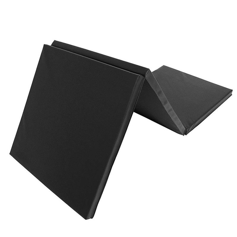 Sport si Outdoor - Fitness - Accesorii fitness - Saltele fitness - Saltea fitness groasa pliabila antrenament gimnastica yoga, 180x60x5 cm, confort, negru - Infinity.ro