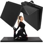 Sport si Outdoor - Fitness - Accesorii fitness - Saltele fitness - Saltea fitness groasa pliabila antrenament gimnastica yoga, 180x60x5 cm, confort, negru - Infinity.ro
