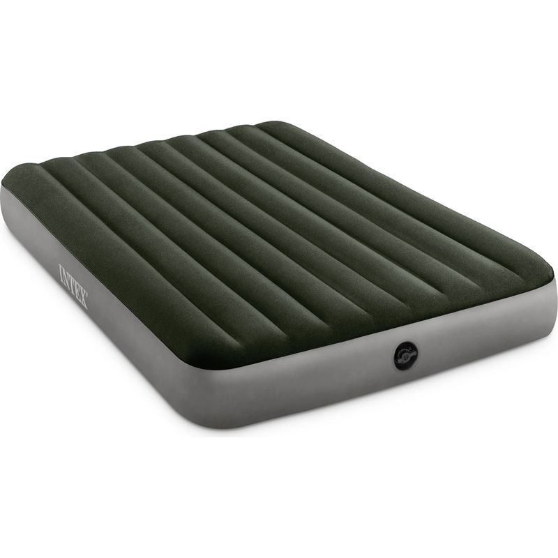 Sport si Outdoor - Camping - Saltele si accesorii pentru somn - Saltele camping - Saltea gonflabila intex prestige downy queen dura-beam fiber-tech, 152x203x25 cm, gri antracit - Infinity.ro