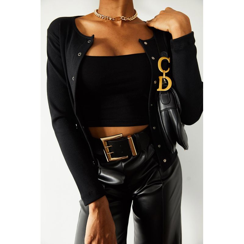 Fashion, accesorii si bijuterii - Femei - Imbracaminte femei - Camasi si bluze femei - Bluză femei Jumeon, 70% bumbac și 30% poliester, negru, 215XHN1257 - L - Infinity.ro