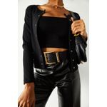 Fashion, accesorii si bijuterii - Femei - Imbracaminte femei - Camasi si bluze femei - Bluză femei Jumeon, 70% bumbac și 30% poliester, negru, 215XHN1257 - S - Infinity.ro