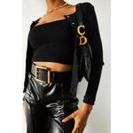 Fashion, accesorii si bijuterii - Femei - Imbracaminte femei - Camasi si bluze femei - Bluză femei Jumeon, 70% bumbac și 30% poliester, negru, 215XHN1257 - S - Infinity.ro