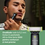 Ingrijire personala si Cosmetice - Aparate & accesorii ingrijire personala - Aparate de ras si tuns - Aparate de tuns - Aparat de tuns barba & parul de pe cap si corp 20in1 PHILIPS All-in-One MG9557/15 +OneBlade, autonomie 120 min - Infinity.ro