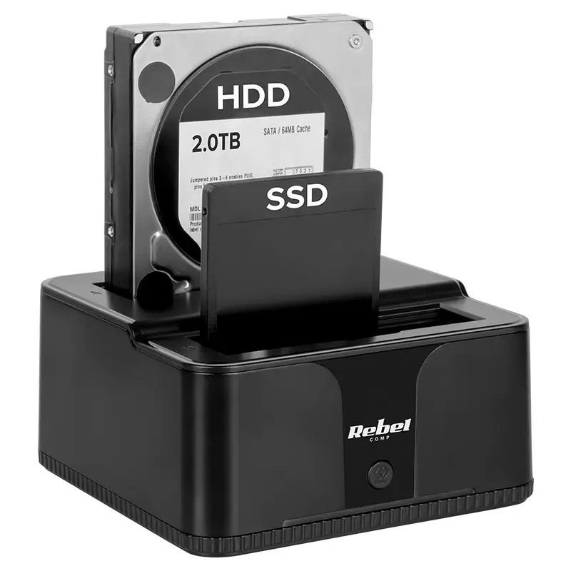 PC, gaming si accesorii - Componente PC - Componente - Accesorii IT - Docking Station HDD 3.5” /2.5” SSD microSD /SD /HUB USB 3.0 20TB Rebel KOM01041 - Infinity.ro