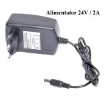 Casa si Gradina - Electrice - Smart Home - Accesorii control acces si supraveghere - Alimentator in comutatie AC/DC 24V 2A mufa 5.5x2.1mm cablu 85cm - Infinity.ro