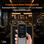 Laptop, Telefoane si Tablete - Wearables si gadgeturi - Gadgeturi - Accesorii SMART - Traducator Inteligent cu SIM 4G, Zero Secrets, 138 limbi, traducere vocala si foto, gri - Infinity.ro