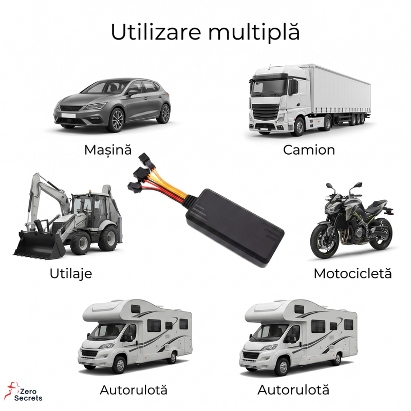 Laptop, Telefoane si Tablete - Wearables si gadgeturi - Gadgeturi - Dispozitive anti-pierdere - Tracker GPS 4G pentru Masina si Moto, Vezi Locatia in Timp Real, Opresti Motorul din Telefon, Alerta Viteza, Negru - Infinity.ro