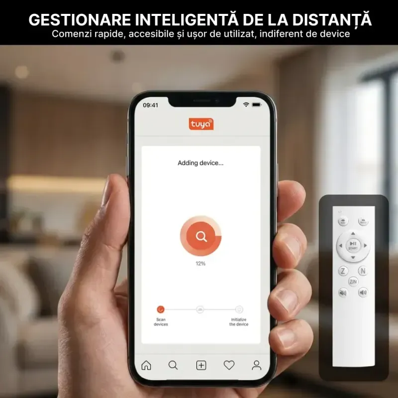 Electronice si Electrocasnice - Ingrijirea locuintei - Mopuri electrice - Robot electric curatare geamuri IMA Trend, Wifi, Tuya, Rezervor 60ml, 72w, 2700Pa, Negru - Infinity.ro