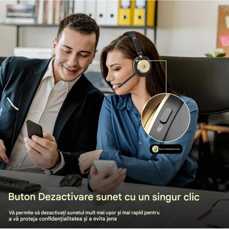 TV, Audio-Video si Foto - Portabile audio - Casti audio - Casca Call Center BT882, Statie de incarcare, Baterie 45 ore, Anulare zgomot, Multipoint - Infinity.ro