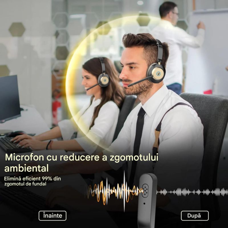 TV, Audio-Video si Foto - Portabile audio - Casti audio - Casca Call Center BT882, Statie de incarcare, Baterie 45 ore, Anulare zgomot, Multipoint - Infinity.ro