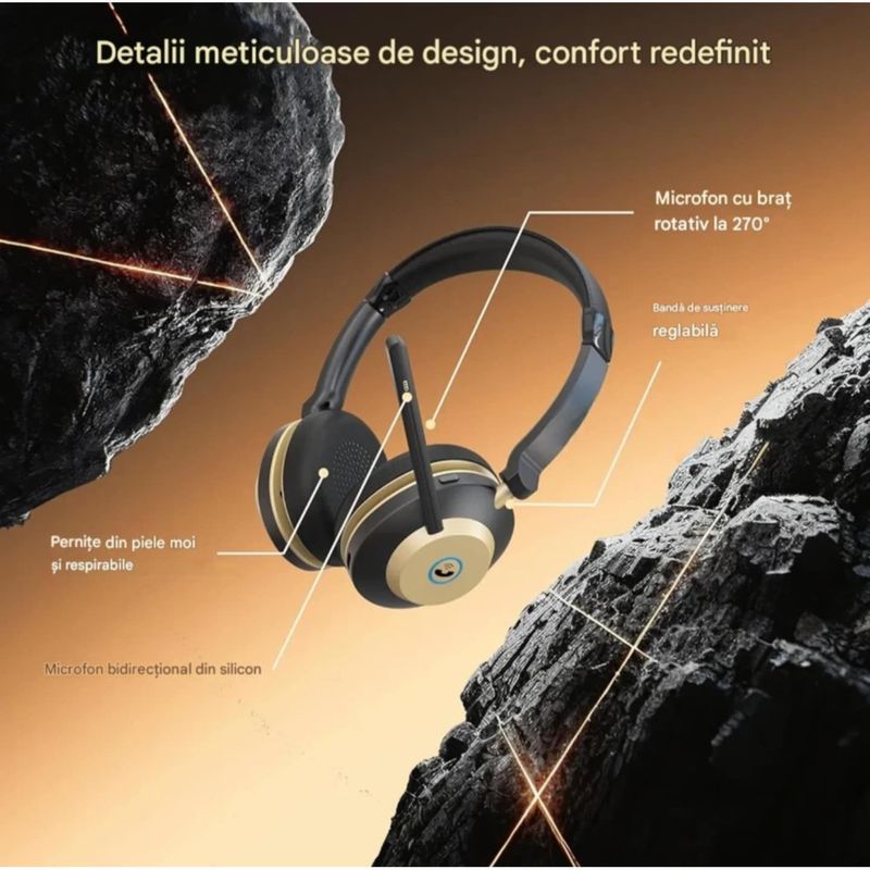 TV, Audio-Video si Foto - Portabile audio - Casti audio - Casca Call Center BT882, Statie de incarcare, Baterie 45 ore, Anulare zgomot, Multipoint - Infinity.ro
