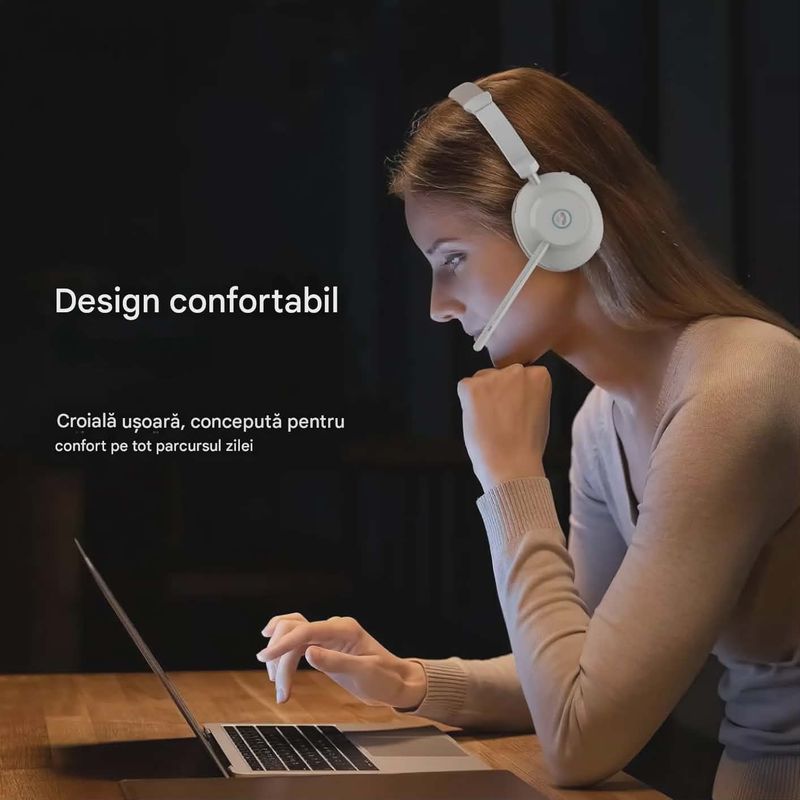 TV, Audio-Video si Foto - Portabile audio - Casti audio - Casca Call Center BT881, Statie de incarcare, Baterie 45 ore, Anulare zgomot, Multipoint - Infinity.ro