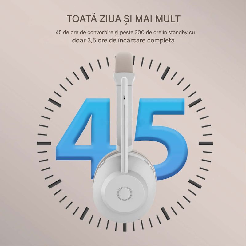 TV, Audio-Video si Foto - Portabile audio - Casti audio - Casca Call Center BT881, Statie de incarcare, Baterie 45 ore, Anulare zgomot, Multipoint - Infinity.ro