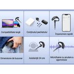 TV, Audio-Video si Foto - Portabile audio - Casti audio - Casca Bluetooth CerCip A6L, Autonomie baterie 25 ore, Carcasa de incarcare, Anulare zgomot, Multipoint - Infinity.ro