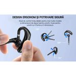 TV, Audio-Video si Foto - Portabile audio - Casti audio - Casca Bluetooth CerCip A6L, Autonomie baterie 25 ore, Carcasa de incarcare, Anulare zgomot, Multipoint - Infinity.ro