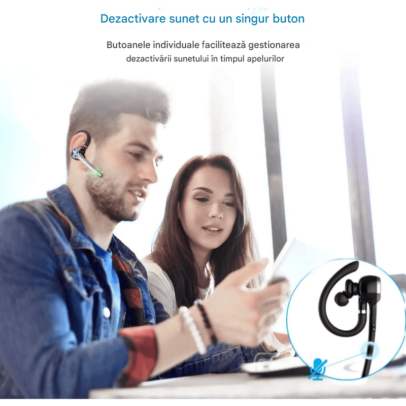 TV, Audio-Video si Foto - Portabile audio - Casti audio - Casca Bluetooth CerCip G7, Autonomie baterie 23 ore, Anulare zgomot, Multipoint, Incarcare in carcasa, Culoare Negru - Infinity.ro