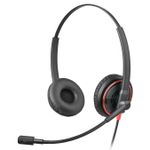 TV, Audio-Video si Foto - Portabile audio - Casti audio - Casca Call Center cu fir CerCip QM 2D-M, Functie anulare zgomot fundal ENC, Buton mute - Infinity.ro