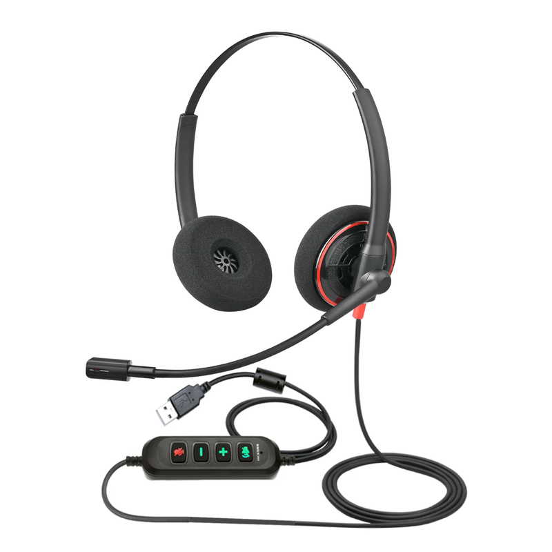 TV, Audio-Video si Foto - Portabile audio - Casti audio - Casca Call Center cu fir CerCip QM 2D-M, Functie anulare zgomot fundal ENC, Buton mute - Infinity.ro