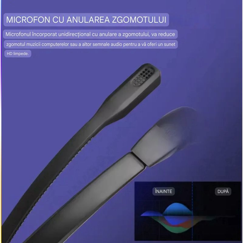 TV, Audio-Video si Foto - Portabile audio - Casti audio - Casca Call Center cu fir CerCip QM X2-M, Functie anulare zgomot fundal ENC, Buton mute - Infinity.ro