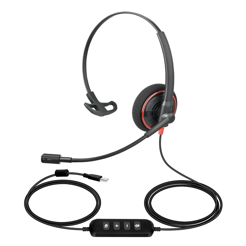 TV, Audio-Video si Foto - Portabile audio - Casti audio - Casca Call Center cu fir CerCip QM X2-M, Functie anulare zgomot fundal ENC, Buton mute - Infinity.ro
