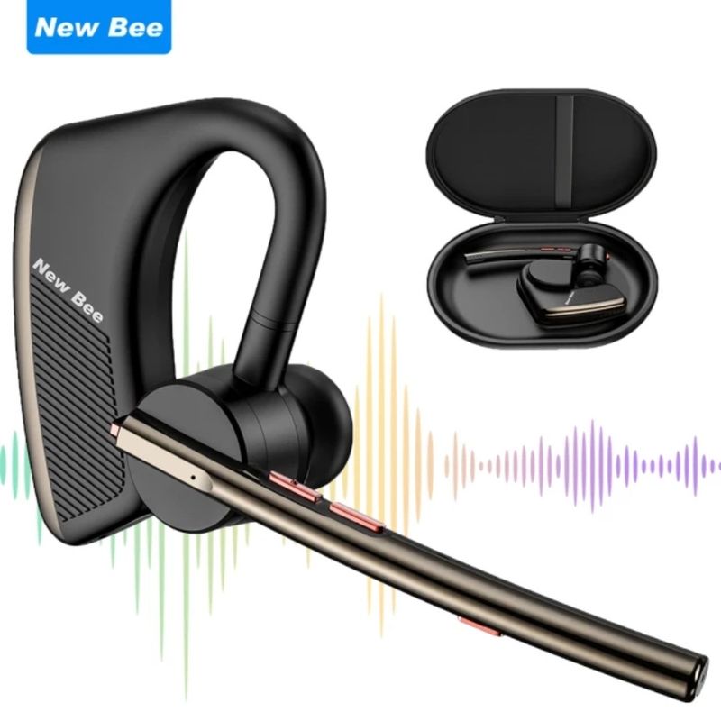 TV, Audio-Video si Foto - Portabile audio - Casti audio - Casca Bluetooth New Bee M50, Baterie 24 ore, Reducere zgomot DSP, Cu husa, Sunet HD, Multipoint, Universala - Infinity.ro