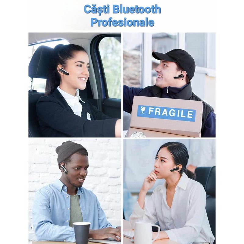 TV, Audio-Video si Foto - Portabile audio - Casti audio - Casca Bluetooth New Bee LC-B45, Baterie 20 ore, Anulare zgomot AI, Doua microfoane, Multipoint, Culoare Negru - Infinity.ro