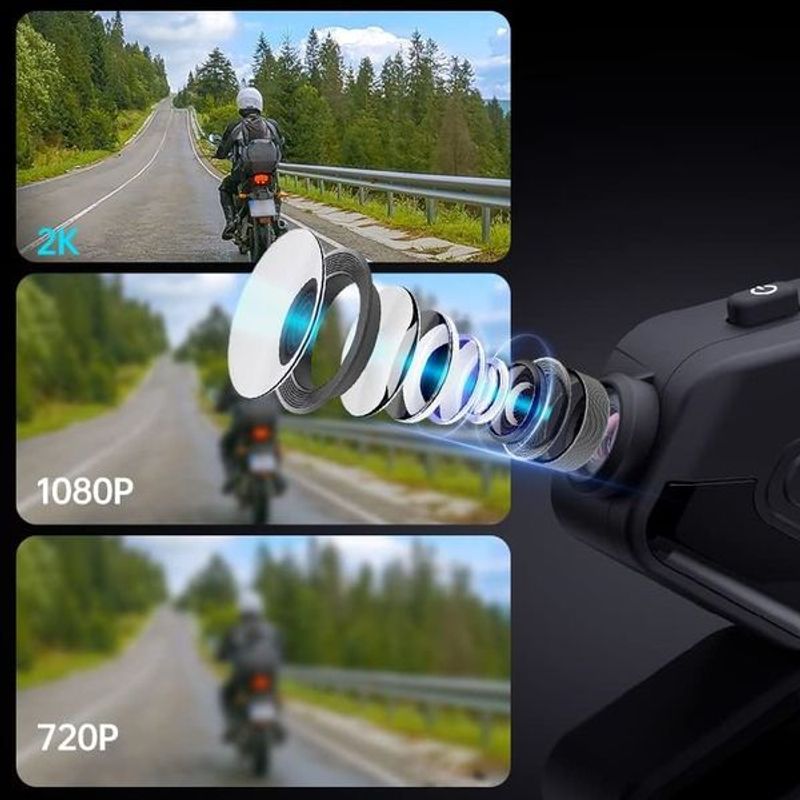 TV, Audio-Video si Foto - Portabile audio - Casti audio - Casca Bluetooth pentru Moto FreedConn R1 Pro, Autonomie baterie 48 ore, Camera 2K, Wifi, Intercom 6 persoane, 1000m - Infinity.ro