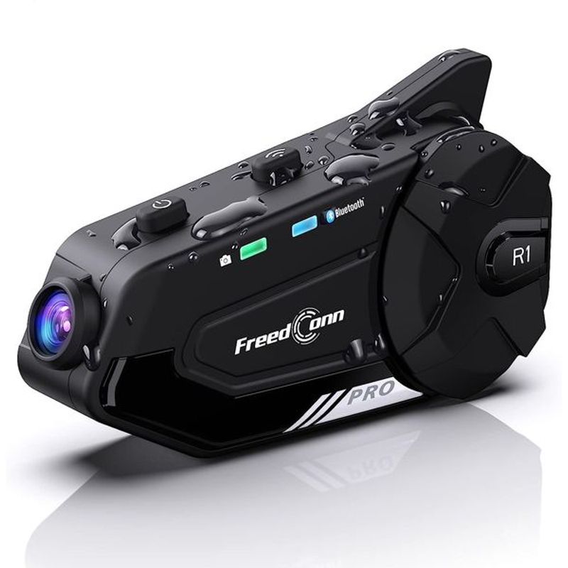 TV, Audio-Video si Foto - Portabile audio - Casti audio - Casca Bluetooth pentru Moto FreedConn R1 Pro, Autonomie baterie 48 ore, Camera 2K, Wifi, Intercom 6 persoane, 1000m - Infinity.ro