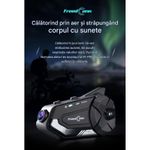 TV, Audio-Video si Foto - Portabile audio - Casti audio - Casca Bluetooth pentru Moto FreedConn R1 Pro, Autonomie baterie 48 ore, Camera 2K, Wifi, Intercom 6 persoane, 1000m - Infinity.ro