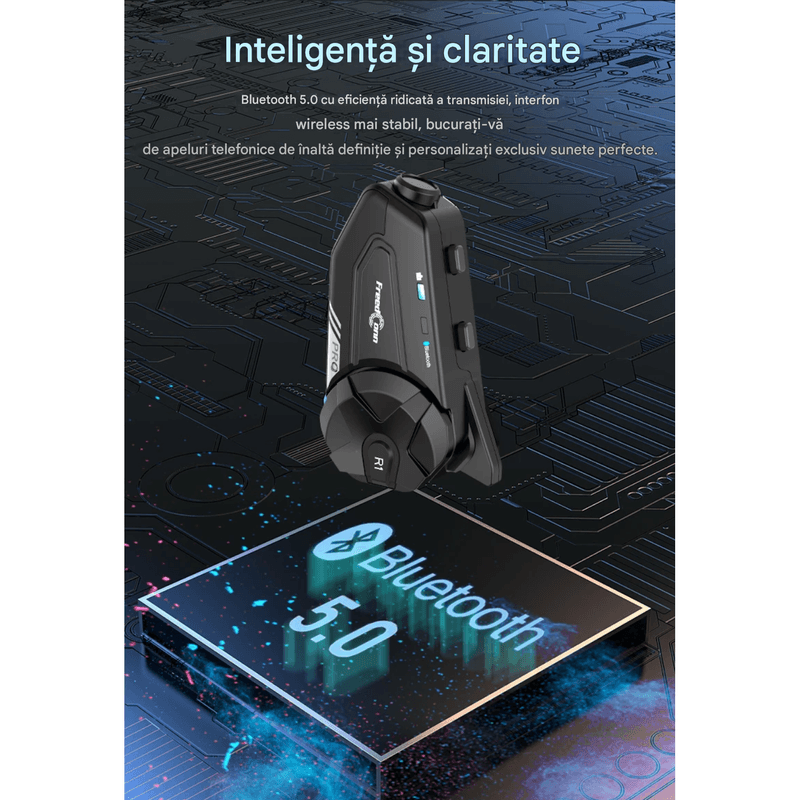 TV, Audio-Video si Foto - Portabile audio - Casti audio - Casca Bluetooth pentru Moto FreedConn R1 Pro, Autonomie baterie 48 ore, Camera 2K, Wifi, Intercom 6 persoane, 1000m - Infinity.ro