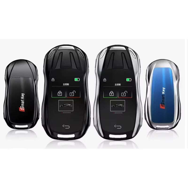 Auto si Moto - Electronice auto - Sisteme de inchidere centralizata - Cheie Auto Smart cu display 828, Activare Keyless Entry, 4 butoane, LCD cu touchscreen - Infinity.ro