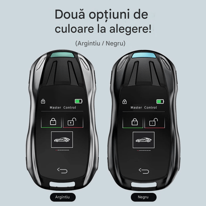 Auto si Moto - Electronice auto - Sisteme de inchidere centralizata - Cheie Auto Smart cu display 828, Activare Keyless Entry, 4 butoane, LCD cu touchscreen - Infinity.ro