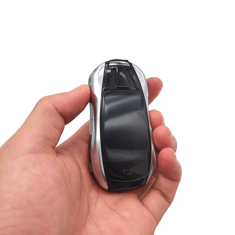 Auto si Moto - Electronice auto - Sisteme de inchidere centralizata - Cheie Auto Smart cu display 828, Activare Keyless Entry, 4 butoane, LCD cu touchscreen - Infinity.ro