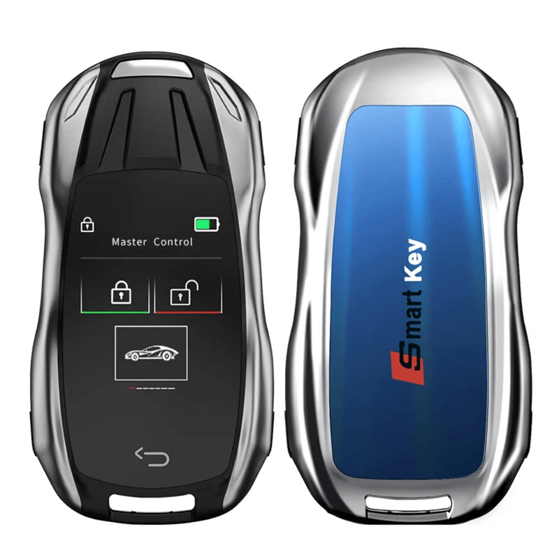 Auto si Moto - Electronice auto - Sisteme de inchidere centralizata - Cheie Auto Smart cu display 828, Activare Keyless Entry, 4 butoane, LCD cu touchscreen - Infinity.ro