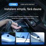 Auto si Moto - Electronice auto - Sisteme de inchidere centralizata - Cheie Auto Smart CF400, Activare Keyless Entry, 3 butoane, Smart Car Key cu buton mobil - Infinity.ro