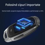Auto si Moto - Electronice auto - Sisteme de inchidere centralizata - Cheie Auto Smart cu Display SK05 Argintiu, Activare Keyless Entry, 4 butoane, LCD cu touchscreen - Infinity.ro