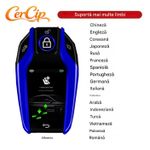 Auto si Moto - Electronice auto - Sisteme de inchidere centralizata - Cheie Auto Smart cu display SK01, Activare Keyless Entry, 4 butoane, LCD cu touchscreen, Smart Car Key - Infinity.ro