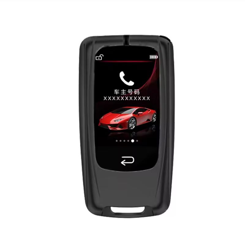 Auto si Moto - Electronice auto - Sisteme de inchidere centralizata - Cheie Auto Smart cu LAMA DE URGENTA, Activare Keyless Entry, 4 butoane, LCD cu touchscreen - Infinity.ro
