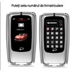 Auto si Moto - Electronice auto - Sisteme de inchidere centralizata - Cheie Auto Smart cu LAMA DE URGENTA, Activare Keyless Entry, 4 butoane, LCD cu touchscreen - Infinity.ro