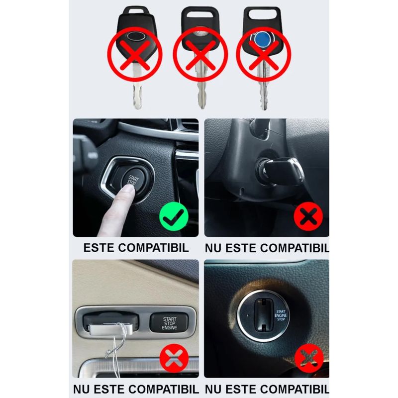 Auto si Moto - Electronice auto - Sisteme de inchidere centralizata - Cheie Auto Smart cu display SK01, Activare Keyless Entry, 4 butoane, LCD cu touchscreen, Smart Car Key - Infinity.ro