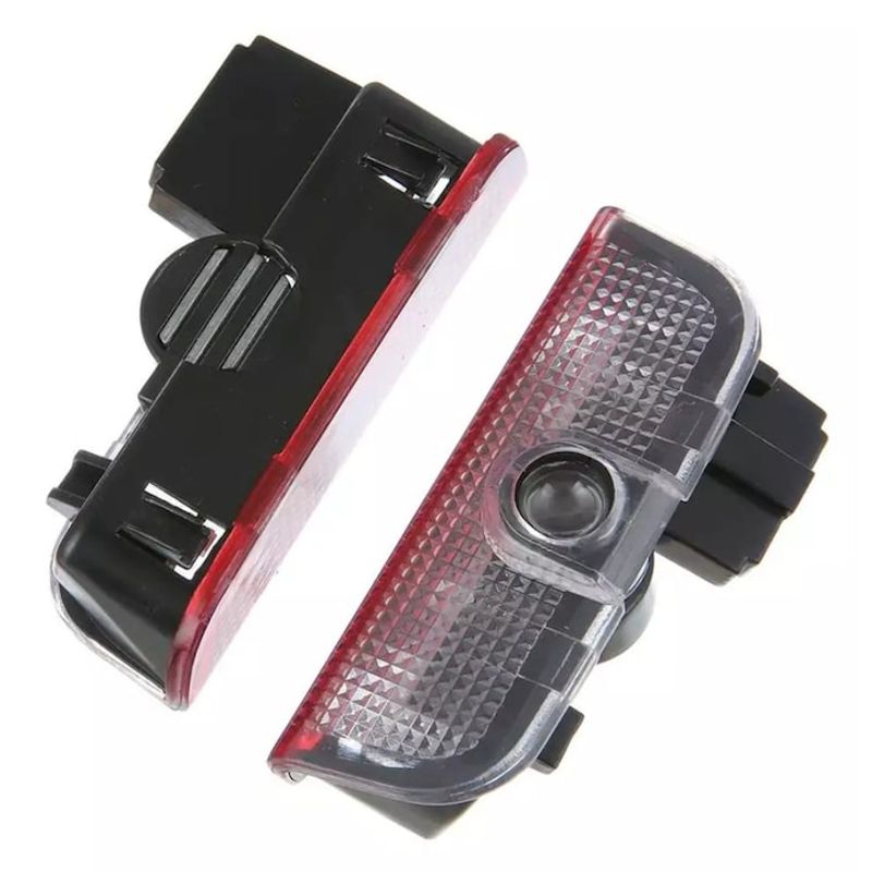 Auto si Moto - Electrice auto - Iluminare si semnalizare - Lumini ambientale - Lampi Portiere Auto Volkswagen, Holograma LED cu LOGO,  Tiguan, Touareg, CC, Passat, Golf, Jetta, Sharan, Sirocco, Eos - Infinity.ro