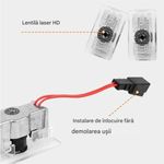 Auto si Moto - Electrice auto - Iluminare si semnalizare - Lumini ambientale - Lampi Portiere Auto TESLA, Holograma LED cu LOGO, Compatibile cu Model S, Model X, Model 3, Model Y - Infinity.ro