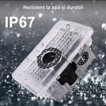 Auto si Moto - Electrice auto - Iluminare si semnalizare - Lumini ambientale - Lampi Portiere Auto TESLA, Holograma LED cu LOGO, Compatibile cu Model S, Model X, Model 3, Model Y - Infinity.ro