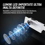 Auto si Moto - Electrice auto - Iluminare si semnalizare - Lumini ambientale - Lampi Portiere Auto TESLA, Holograma LED cu LOGO, Compatibile cu Model S, Model X, Model 3, Model Y - Infinity.ro