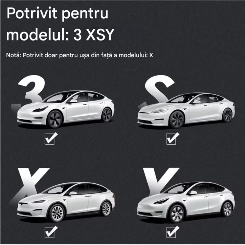 Auto si Moto - Electrice auto - Iluminare si semnalizare - Lumini ambientale - Lampi Portiere Auto TESLA, Holograma LED cu LOGO, Compatibile cu Model S, Model X, Model 3, Model Y - Infinity.ro