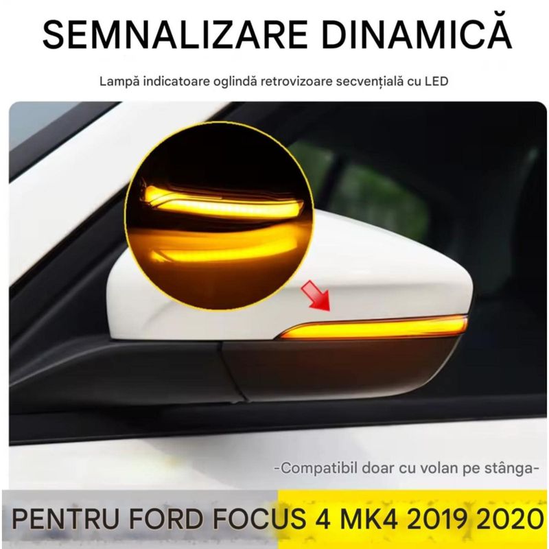 Auto si Moto - Piese auto si accesorii - Caroserie - Faruri, stopuri si proiectoare - Semnalizari dinamice oglinda FORD FOCUS MK4 2018-2025 - Infinity.ro